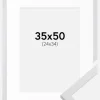 Ramme Trendy Hvid 35x50 cm - Passepartout Hvid 25x35 cm
