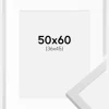 Ramme Trendy Hvid 50x60 cm - Passepartout Hvid 37x46 cm