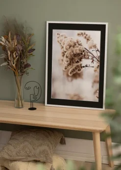 Ramme Trendy Hvid 50x60 cm - Passepartout Sort 15x20 inches