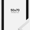 Ramme Trendy Hvid 50x70 cm - Passepartout Sort 42x59,4 cm (A2)