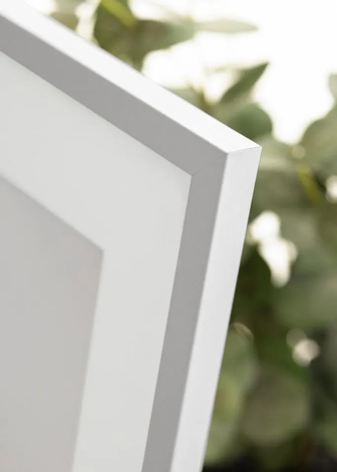 Ramme Trendy Hvid 15x20 cm - Passepartout Hvid 4x5 inches