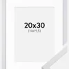 Ramme Trendy Hvid 20x30 cm - Passepartout Hvid 15x21 cm (A5)