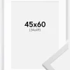 Ramme Trendy Hvid 45x60 cm - Passepartout Hvid 35x50 cm