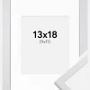 Ramme Trendy Hvid 13x18 cm - Passepartout Hvid 10x12 cm