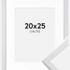 Ramme Trendy Hvid 20x25 cm - Passepartout Hvid 15x20 cm