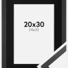 Ramme Trendy Sort 20x30 cm - Passepartout Sort 15x22 cm