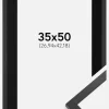 Ramme Trendy Sort 35x50 cm - Passepartout Sort 10x17 inches