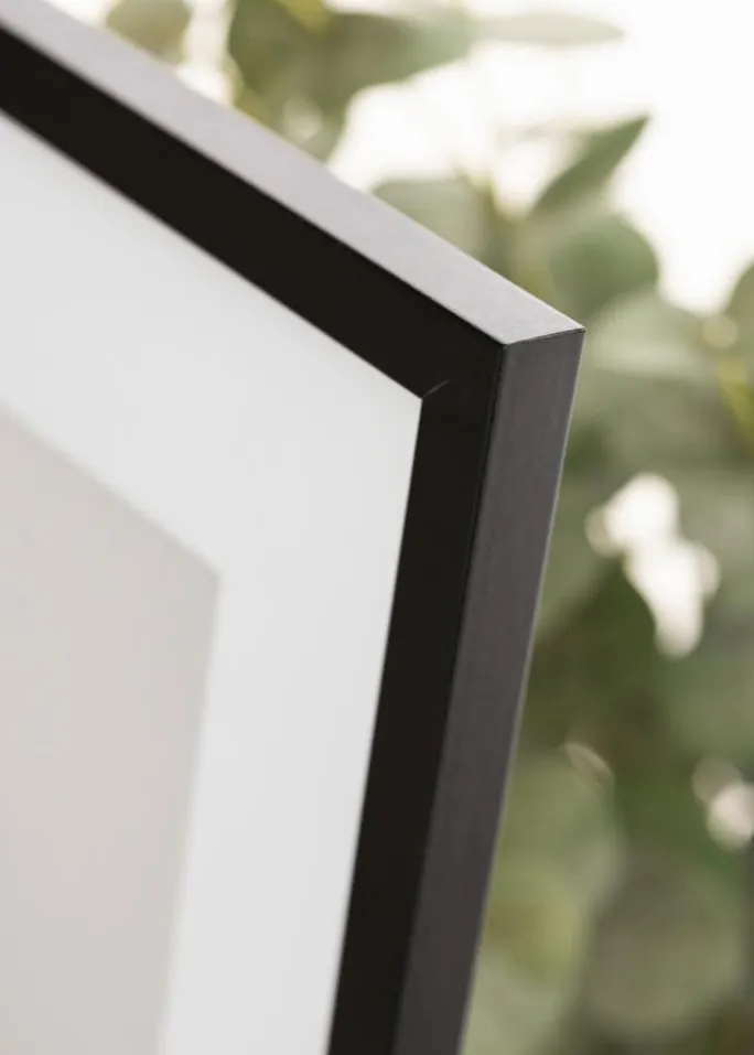 Ramme Trendy Sort 40x50 cm - Passepartout Hvid 28x35 cm