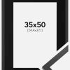 Ramme Trendy Sort 35x50 cm - Passepartout Sort 10x15 inches