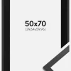 Ramme Trendy Sort 50x70 cm - Passepartout Sort 16x24 inches