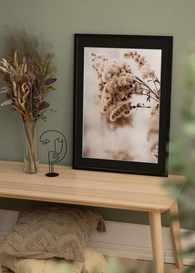 Ramme Trendy Sort 50x70 cm - Passepartout Sort 16x24 inches