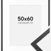 Ramme Trendy Sort 50x60 cm - Passepartout Hvid 14x18 inches