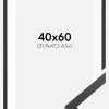 Ramme Trendy Sort 40x60 cm - Passepartout Hvid 32,9x48,3 cm (A3+)