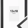 Ramme Trendy Sort 13x18 cm - Passepartout Hvid 7x10 cm