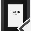Ramme Trendy Sort 13x18 cm - Passepartout Sort 9x13 cm