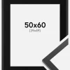 Ramme Trendy Sort 50x60 cm - Passepartout Sort 40x50 cm