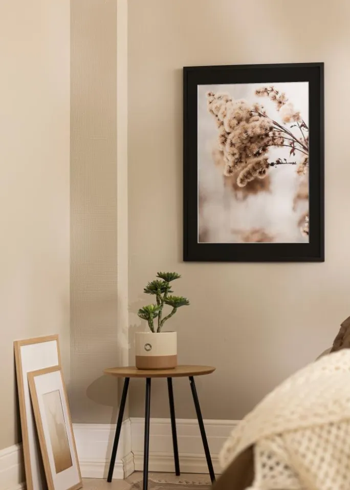 Ramme Trendy Sort 24x30 cm - Passepartout Sort 7x9 inches