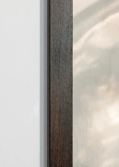 Ramme Trendy Valnød 40x40 cm - Passepartout Hvid 25x25 cm