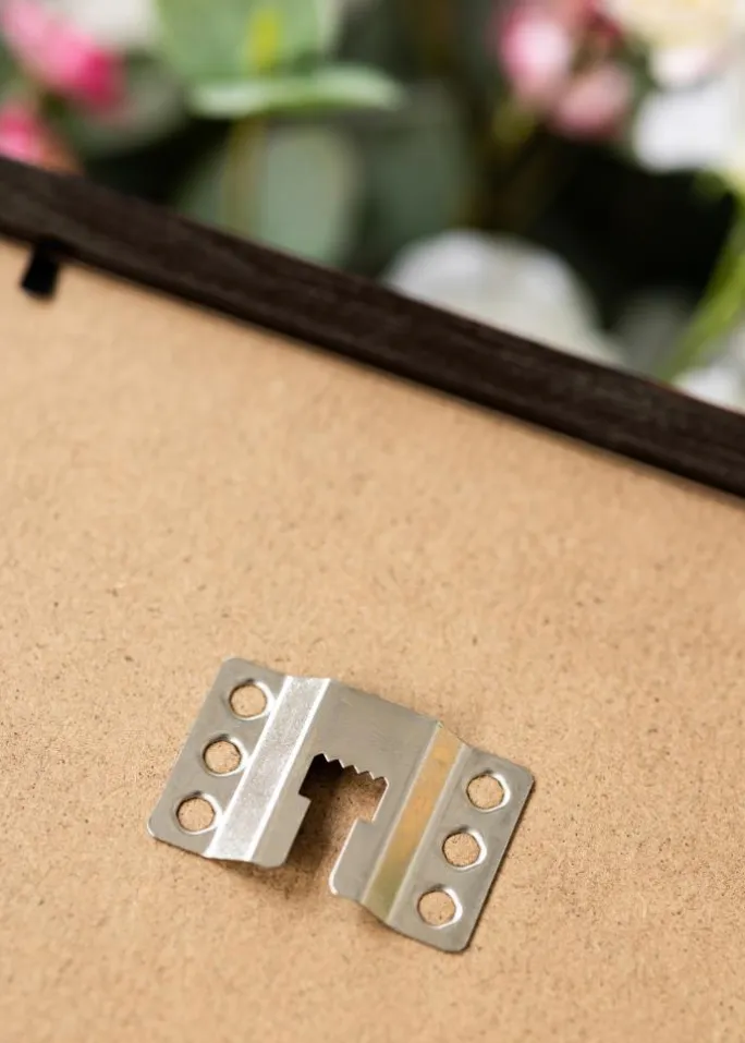 Ramme Trendy Valnød 25x40 cm - Passepartout Hvid 15x30 cm