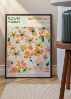 Ramme Trendy Valnød 38x52 cm - Passepartout Hvid 11x16 inches