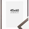 Ramme Trendy Valnød 45x60 cm - Passepartout Hvid 12x18 inches