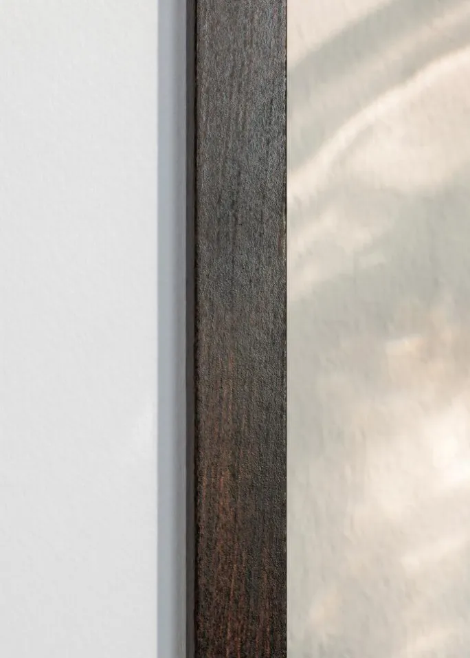 Ramme Trendy Valnød 40x50 cm - Passepartout Hvid 30x40 cm