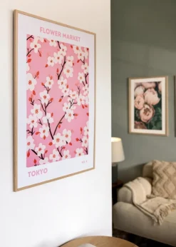 Ramme Tynd Eg 40x60 cm - Passepartout Hvid 25x50 cm