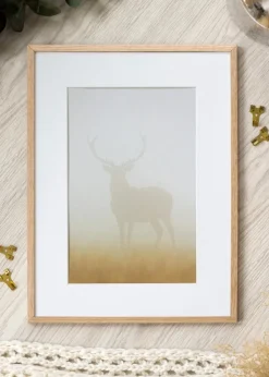 Ramme Tynd Eg 40x60 cm - Passepartout Hvid 25x50 cm