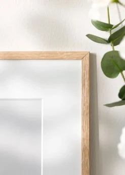 Ramme Tynd Eg 15x15 cm - Passepartout Hvid 10x10 cm