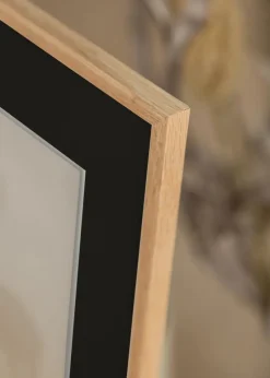 Ramme Tynd Eg 30x40 cm - Passepartout Sort 20x28 cm