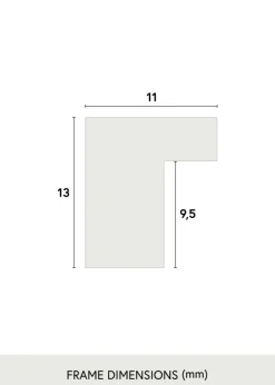 Ramme Tynd Eg 30x40 cm - Passepartout Sort 20x30 cm