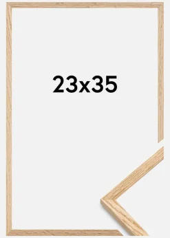 Ramme Tyndt Egetræ Akrylglas 23x35 cm