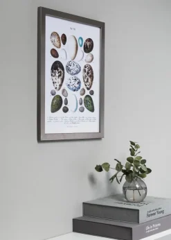 Ramme Uppsala Sølv 40x50 cm - Passepartout Hvid 27x35 cm