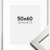 Ramme Uppsala Sølv 50x60 cm - Passepartout Hvid 14x18 inches