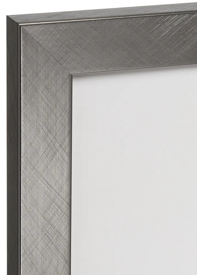 Ramme Uppsala Sølv 50x70 cm - Passepartout Hvid 16x24 inches