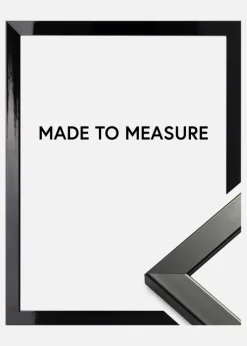 Ramme Uppsala Sort Højblank - Valgfri Størrelse (Plexiglas)
