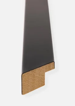 Ramme Uppsala Sort Højblank - Valgfri Størrelse (Plexiglas)