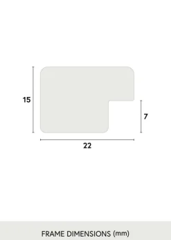 Ramme Uppsala Sort Højblank 20x30 cm - Passepartout Hvid 10x20 cm