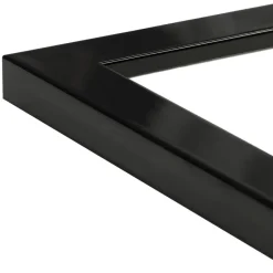 Ramme Uppsala Sort Højblank 60x80 cm - Passepartout Hvid 50x60 cm