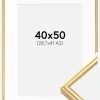 Ramme Victoria Guld 40x50 cm - Passepartout Hvid 29,7x42 cm (A3)