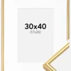 Ramme Victoria Guld 30x40 cm - Passepartout Hvid 18x27 cm