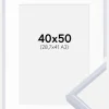 Ramme Victoria Hvid 40x50 cm - Passepartout Hvid 29,7x42 cm (A3)