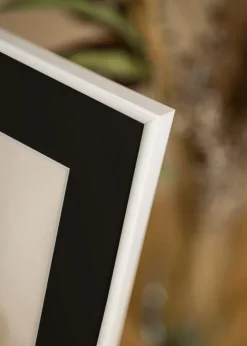 Ramme Victoria Hvid 13x18 cm - Passepartout Sort 10x12 cm