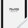 Ramme Victoria Hvid 70x100 cm - Passepartout Sort 59,4x84 cm (A1)