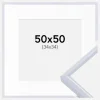 Ramme Victoria Hvid 50x50 cm - Passepartout Hvid 35x35 cm