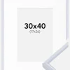 Ramme Victoria Hvid 30x40 cm - Passepartout Hvid 18x27 cm