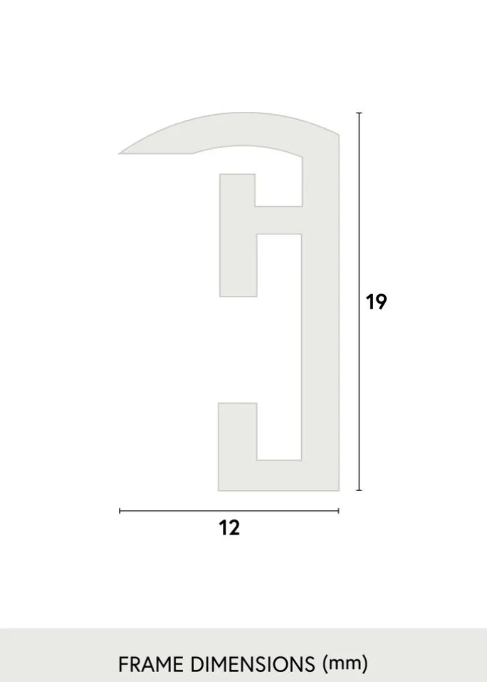 Ramme Victoria Hvid 50x70 cm - Passepartout Hvid 40x60 cm