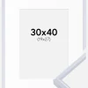 Ramme Victoria Hvid 30x40 cm - Passepartout Hvid 20x28 cm
