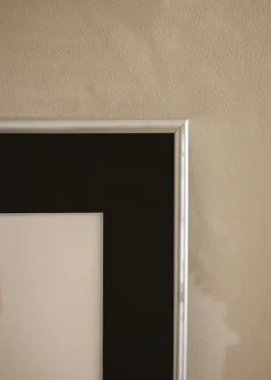 Ramme Victoria Sølv 30x40 cm - Passepartout Sort 21x30 cm