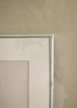 Ramme Victoria Sølv 70x100 cm - Passepartout Hvid 24x36 inches